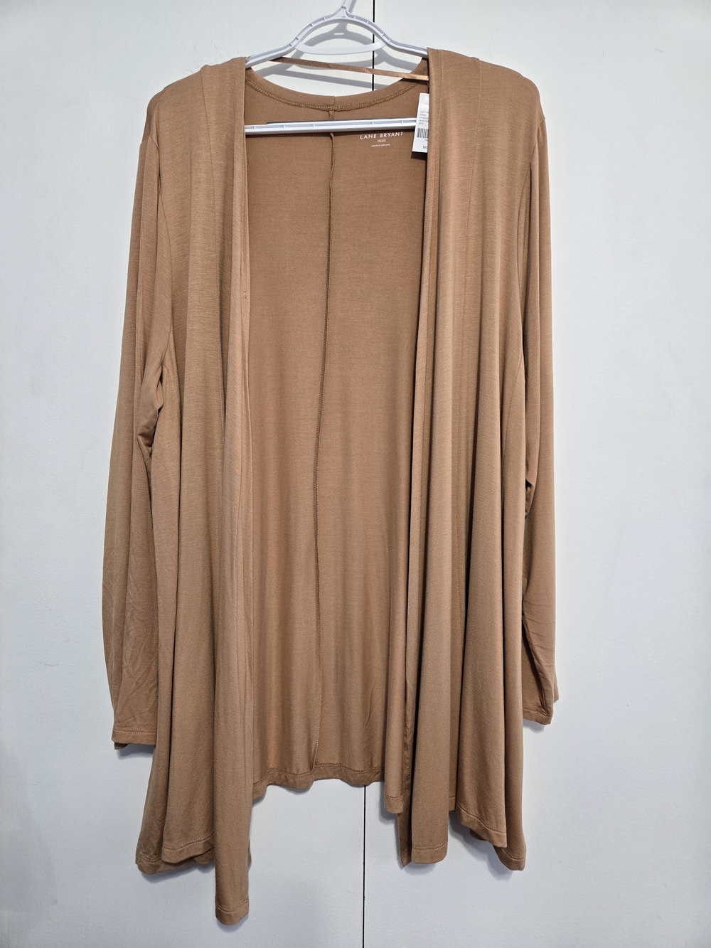 Lane Bryant Open Front Duster Cardigan Camel Tan Plus Size 18/20 NWT